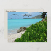 Beach in Antigua Postkarte (Vorne/Hinten)