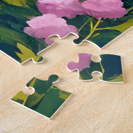 Beach in Bloom | Pink Hydrangea Oceanside Coastal Puzzle (Seite)