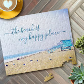 Beach ist glücklich, Script Lifeguard Booth Foto Puzzle