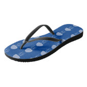 Beach Jelly Fishing Blue Pattern Flip Flops Badesandalen (Schrägansicht)