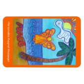 Beach Joy Angel Custom Art Personalisierte Magnete (Horizontal)