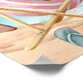 Beach Junggeselinnen-Abschied Begrüßungszeichen Poster (Ecke)