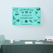Beach Junggeselinnen-Abschied Coastal Doodle Art Banner (Messe)