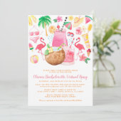 Beach Junggeselinnen-Abschied Einladung (Stehend Vorderseite)