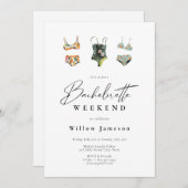 Beach Junggeselinnen-Abschied Einladung (Vorne/Hinten)