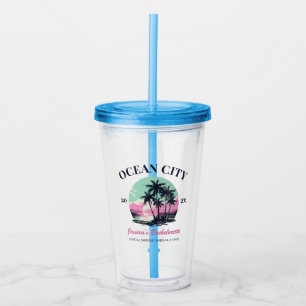 Beach Junggeselinnen-Abschied Favor Bridesmaid Ges Acryltrinkbecher