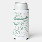 Beach Junggeselinnen-Abschied Green Selters Dosenkühler (Seltzer Vorderseite)