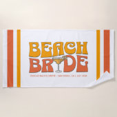Beach Junggeselinnen-Abschied Groovy Beach Bride C Strandtuch (Vorderseite)