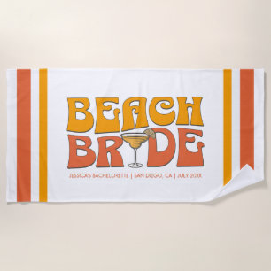 Beach Junggeselinnen-Abschied Groovy Beach Bride C Strandtuch