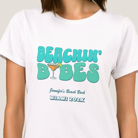Beach Junggeselinnen-Abschied Groovy Beachin Babes T-Shirt