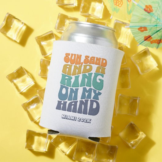 Beach Junggeselinnen-Abschied Groovy Retro Beach B Dosenkühler (In Situ Sommer)