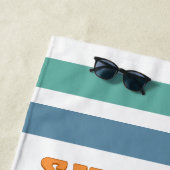Beach Junggeselinnen-Abschied Groovy Retro Bridesm Strandtuch (Beispiel)