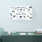 Beach Junggeselinnen-Abschied Letzten Toast Doodle Banner (Messe)