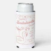 Beach Junggeselinnen-Abschied Pink Selters Dosenkühler (Seltzer Vorderseite)