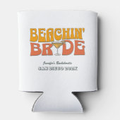 Beach Junggeselinnen-Abschied Retro Beachin Bride Dosenkühler (Rückseite)
