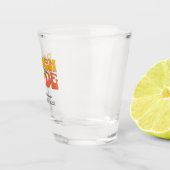 Beach Junggeselinnen-Abschied Retro Groovy Beach B Schnapsglas (Rechts)