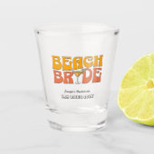 Beach Junggeselinnen-Abschied Retro Groovy Beach B Schnapsglas (Vorderseite)