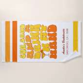 Beach Junggeselinnen-Abschied Retro Sun Sand Drink Strandtuch (Vorderseite)