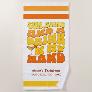 Beach Junggeselinnen-Abschied Retro Sun Sand Drink Strandtuch