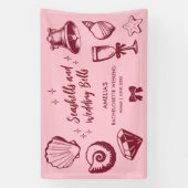 Beach Junggeselinnen-Abschied Seashells Wedding Be Banner (Vertikal)