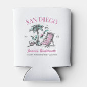 Beach Junggeselinnen-Abschied Vintag Bridesmaid Cu Dosenkühler (Rückseite)