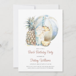 Beach Junggeselinnen-Abschied Wasserfarbeneinladun Einladung