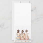 Beach Junggeselinnen-Abschied Watercolor Einladung (Rückseite)