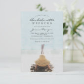 Beach Junggeselinnen-Abschied Wochenende Ausflug Einladung (Stehend Vorderseite)