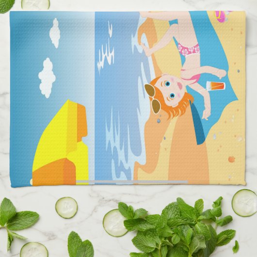 Beach Kindergeburtstag Handtuch (Gefaltet)