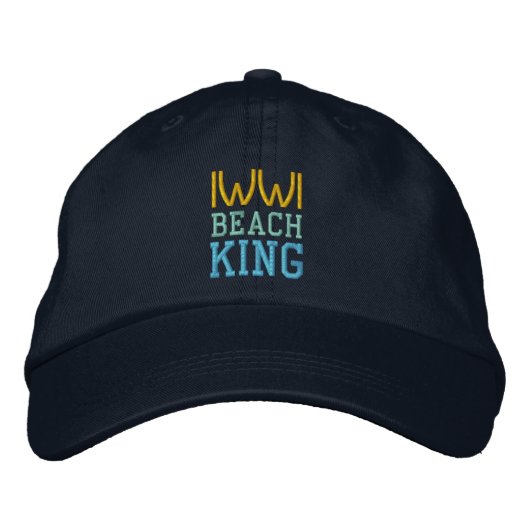 BEACH KING Mütze Bestickte Kappe (Vorderseite)