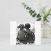 Beach Kiss Postkarte (Stehend Vorderseite)