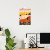 Beach & Kites - Ocean Shoes, Washington Poster (Heimbüro)