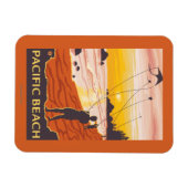 Beach & Kites - Pacific Beach, Washington Magnet (Horizontal)
