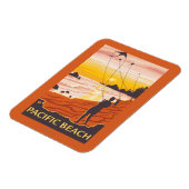 Beach & Kites - Pacific Beach, Washington Magnet (Linke Seite)
