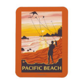 Beach & Kites - Pacific Beach, Washington Magnet (Vertikal)