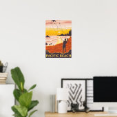 Beach & Kites - Pacific Beach, Washington Poster (Heimbüro)