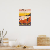 Beach & Kites - Pacific Beach, Washington Poster (Küche)
