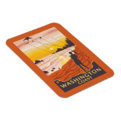 Beach & Kites - Washington Coast Magnet (Rechte Seite)