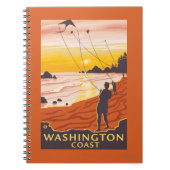 Beach & Kites - Washington Coast Notizblock (Vorderseite)