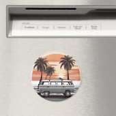 "Beach Kombi Fridge Magnet - Coastal Adventure Dec (In Situ (Geschirrspüler))