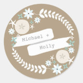 Beach Kranz & Banner Aufkleber (Vorderseite)