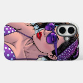 Beach Lady in Shades, Bikini und Bandana Case-Mate iPhone Hülle (Rückseite (Horizontal))