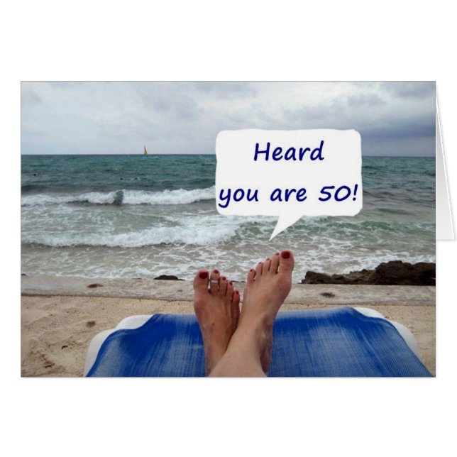 BEACH LADY SAGT, DASS SIE 50 SIND! (Vorderseite (Horizontal))