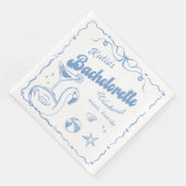 Beach Last Toast Bachelorette Party Napkins Serviette (Ecke)