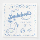 Beach Last Toast Bachelorette Party Napkins Serviette (Vorderseite)