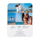 BEACH LEIME 4 Modern Pärchen Wedding Magnet (Vertikal)