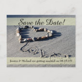 Beach Liebe Save the Date Postkarte (Vorderseite)