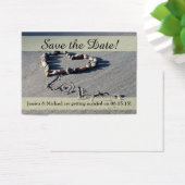 Beach Liebe Save the Date Visitenkarte (Schreibtisch)
