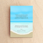 Beach Liebe und vielen Dank für Ihre Hochzeit Dankeskarte