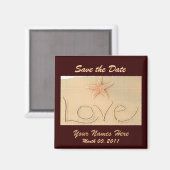 Beach LIEBE Wedding Magnet (Vorderseite/Rückseite)